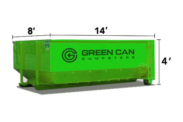 Book Now! 12-yard Green Can Dumpster