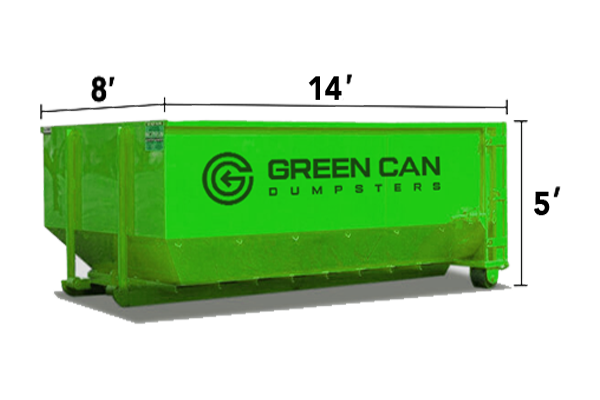 Book Now! 14-yard Green Can Dumpster