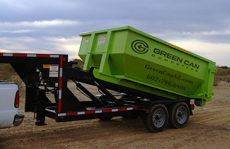 Green Can Dumpsters 10-Yard Dumpster size.